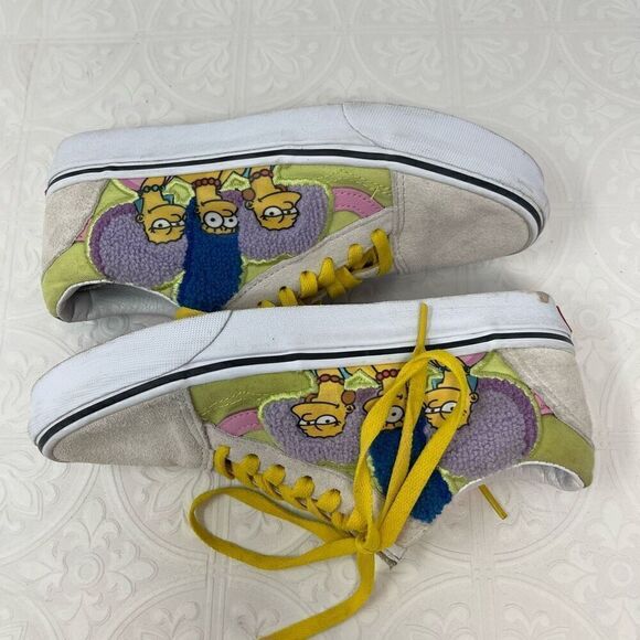 Vans x The Simpsons Multicolor Old Skool Bouvier Sisters Sneaker Men 6 Woman 7.5
